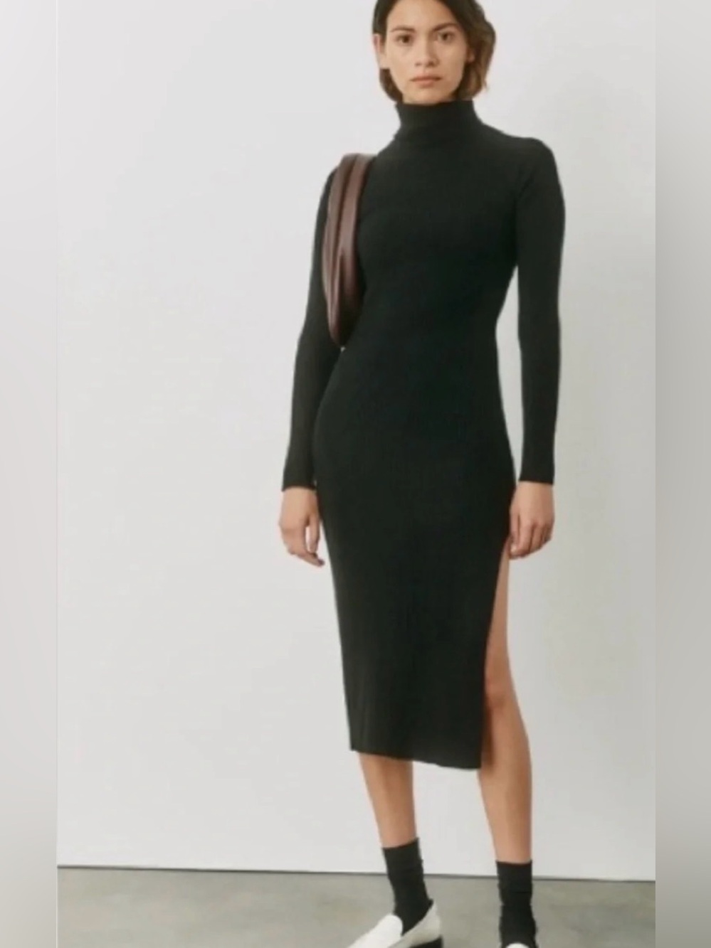 Reformation - robin cashmere dress in black